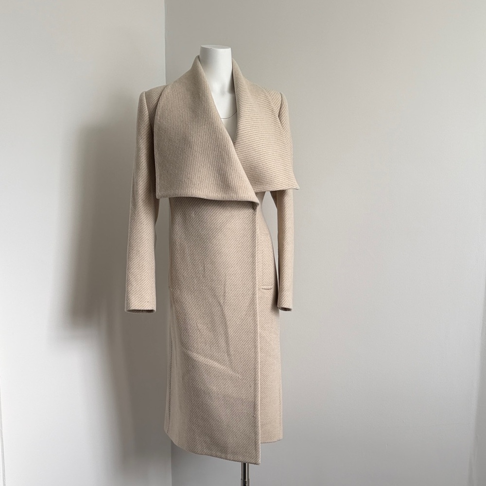 Mango Elegant Cream Women's Dress Coat